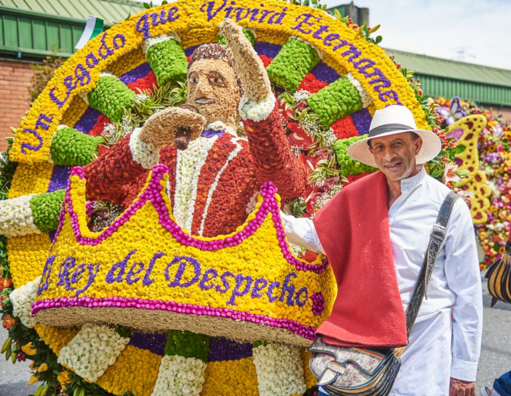 flores-medellin3 decoración con flores en la feria de Medellin